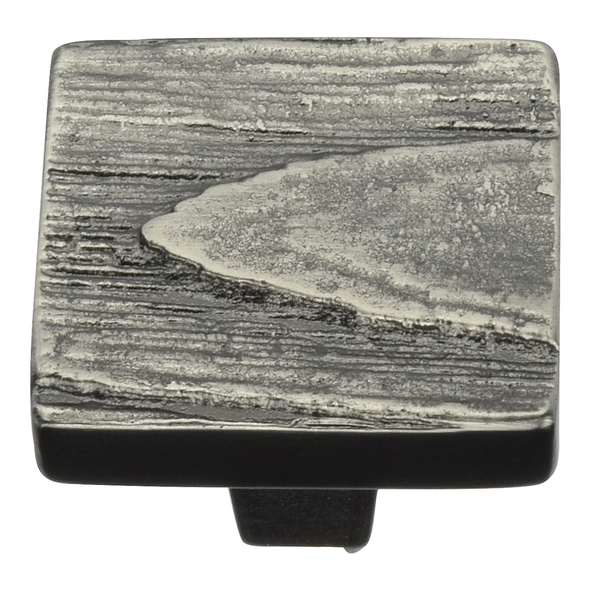 C3664 32-AN • 32 x 32 x 26mm • Aged Nickel • Heritage Brass Square Pine Cabinet Knob